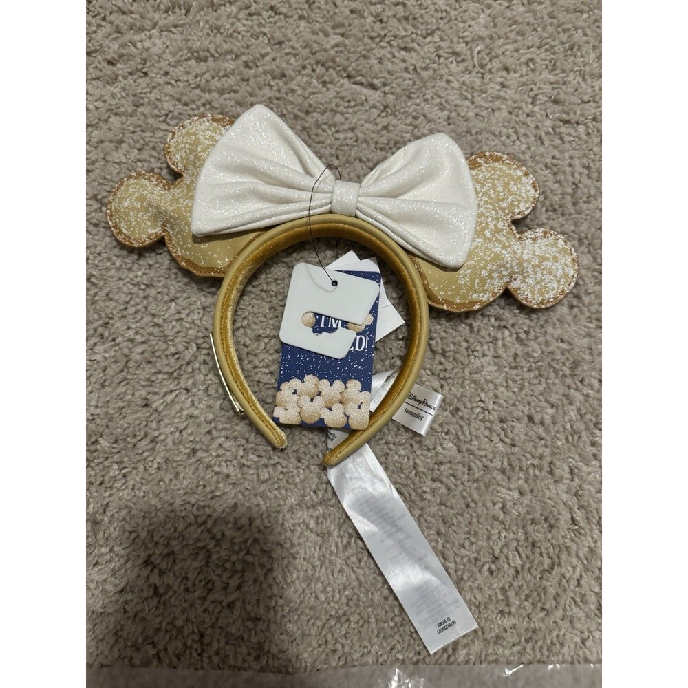 Disney Parks Beignet All Day Scented Minnie Mickey Ear Headband Loungefly
